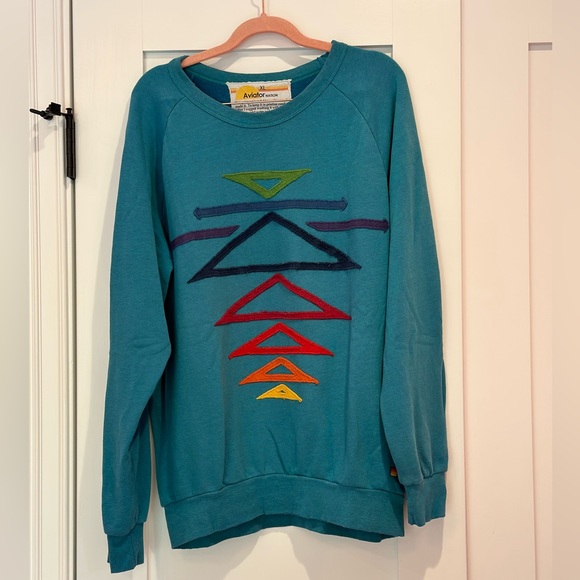 Aviator Nation Tops - Super RARE XL Aviator Nation Pullover Sweatshirt with Rainbow Graphics
